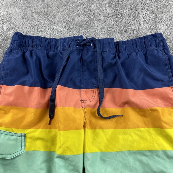 Kanu Swim Trunks Men's Size Medium‎ Multi color Green Yellow Orange Red Blue - Picture 4 of 15